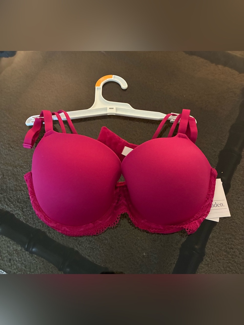 Auden Hot Pink Magenta Lace Underwire Bra
